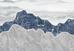 轻奢风大理石抽象水墨山水画
