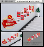 党史教育楼梯文化墙