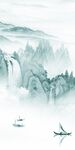 最新玄关山水画 TIF分层图