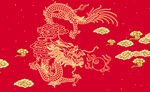 古典中国龙装饰画背景底纹