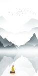 新中式唯美玄关山水 TIF分层