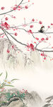 花鸟山水简约玄关 TIF分层