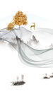 爆款中式唯美山水 TIF分层