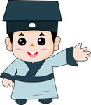 卡通小书生 卡通人物素材