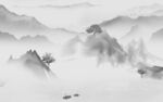 高清简约风山水画 文件分层 