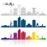 汕头地标建筑矢量设计元素