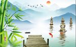 现代背景墙 