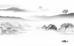 最新山水灰色新画 TIF分层