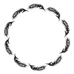 小麦矢量插画圆