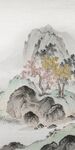 别墅中式唯美山水 文件分层