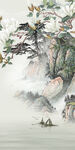 国画 山水新玄关画 分层文件 