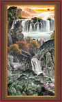 竖幅山水画 