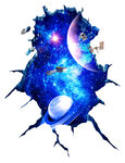 3d宇宙星空地贴地画