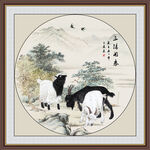三羊开泰国画