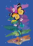 花卉蝴蝶