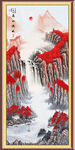 竖幅山水画 