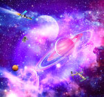紫色星空