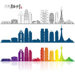 郑州地标建筑矢量设计元素
