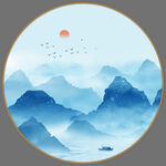 水墨山水画