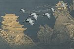 新中式楼阁亭子装饰画图片