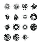 太阳图腾矢量图