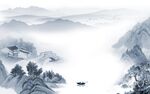 新中式意境客厅山水 TIF分层