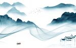 背景墙新款山水 tif文件分层