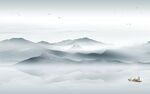 新中式意境山水 tif分层文件