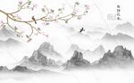 鸟语花香客厅电视背景墙
