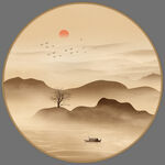 水墨山水画