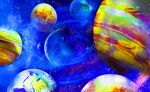 星空星球太空背景墙
