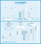 台州地标建筑剪影