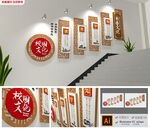 校园图书馆阅读楼梯文化墙