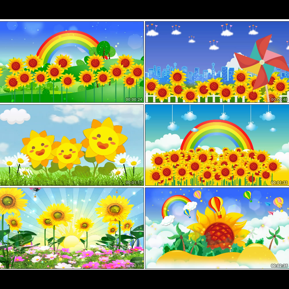 苏醒的向日葵 舞蹈舞美背景视频