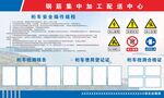 钢筋集中加工配送中心桁车警示牌