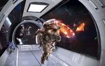 3D宇航员宇宙飞船太空舱背景墙