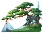 巨龙迎客松场景