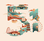 文旅插画