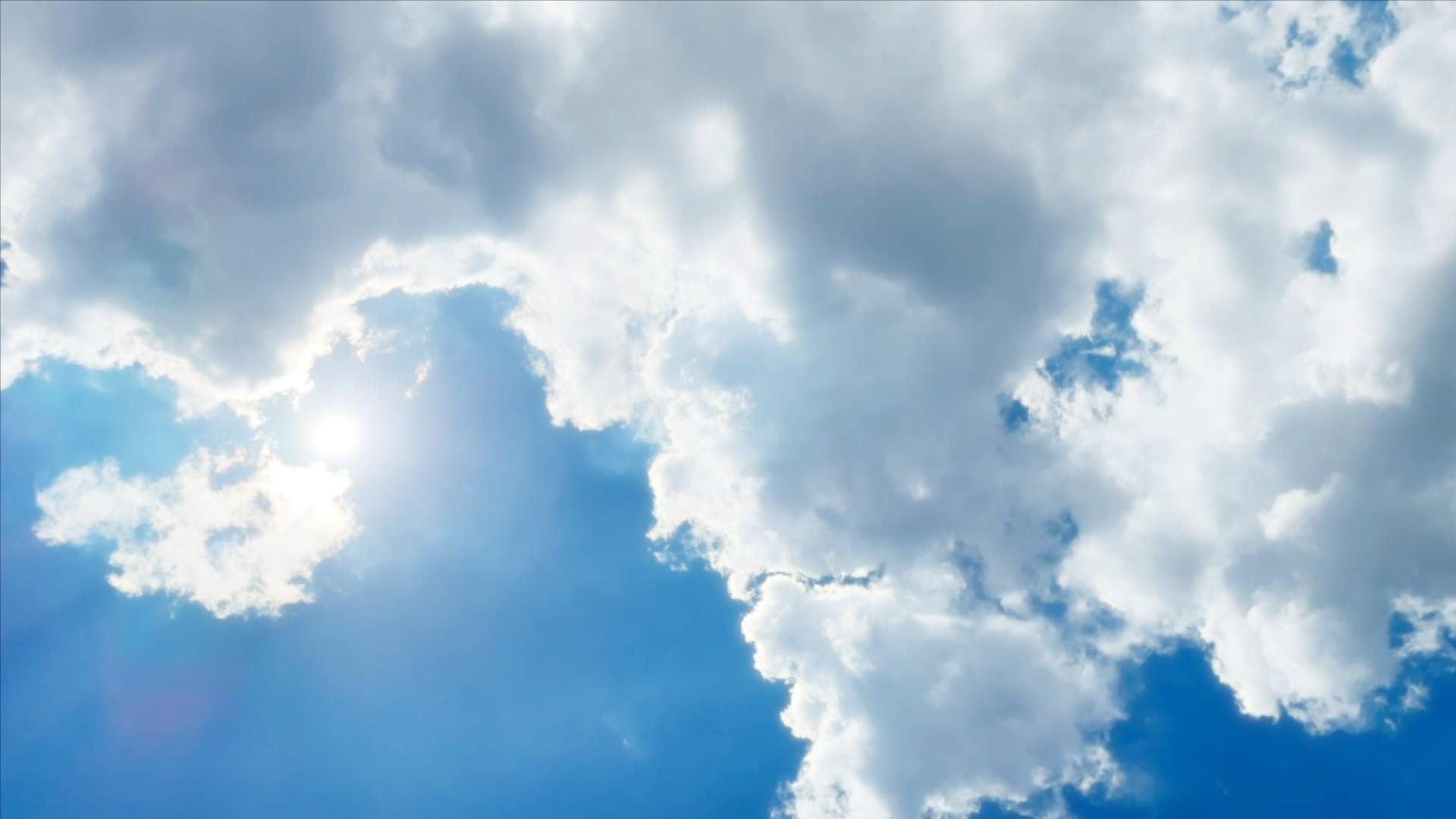 高清实拍蓝天白云延时摄影