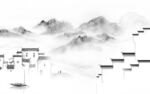 徽派灰色山水画 TIF分层图