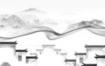 徽派灰色山水 TIF文件分层