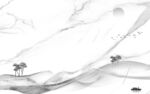 爵士白灰色背景墙画 TIF分层