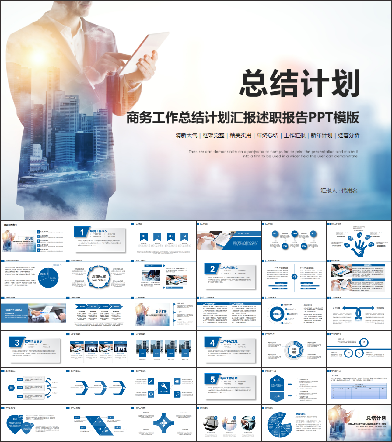 商务工作总结工作计划述职报告