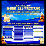 全国政法队伍教育整顿活动展板