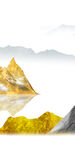 金色玄关山水新画 TIF分层