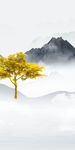 背景墙新山水画 TIF分层图 