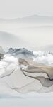 中式山水玄关画 TIF分层图