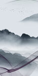 线条 玄关山水图 TIF分层画