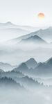 新中式玄关山水 TIF 分层画