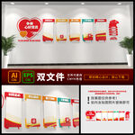五心党员党建文化墙